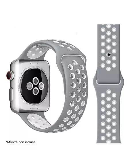 Bracelet Sport Apple Watch 7, 6, SE, 5, 4, 3 - Gris | Ibroz