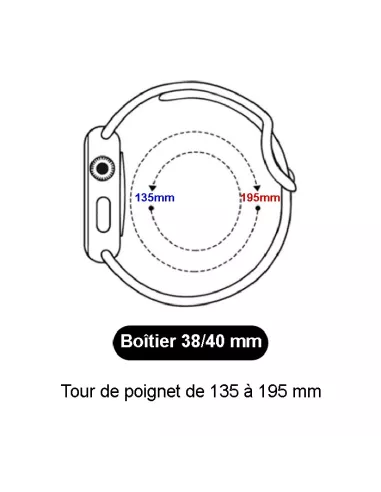 Bracelet Sport Apple Watch 7, 6, SE, 5, 4, 3 - Gris | Ibroz