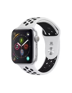 Bracelet Sport Apple Watch 8, 7, 6, SE, 5, 4, 3 - Blanc/Noir | Ibroz 2