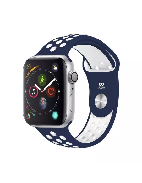 Sport Wristband Apple Watch 7, 6, SE, 5, 4, 3 - Navy/White | Ibroz
