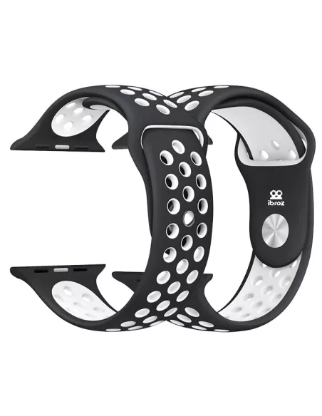 Apple Watch Band 7, 6, SE, 5, 4, 3 - Black/White | Ibroz