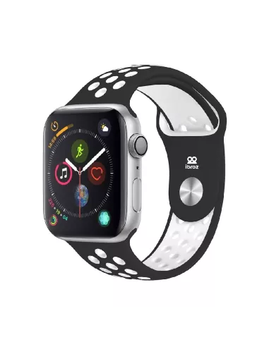 Apple Watch Band 7, 6, SE, 5, 4, 3 - Black/White | Ibroz