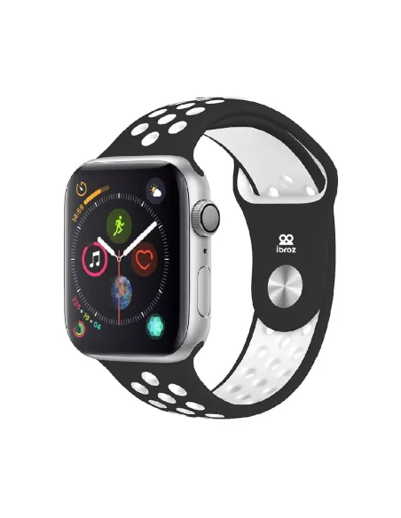 Bracelet Apple Watch 7, 6, SE, 5, 4, 3 - Noir/Blanc | Ibroz