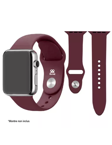 Bracelet Apple Watch 8, 7, 6, SE, 5, 4, 3 - SoftTouch - Bordeaux | ...
