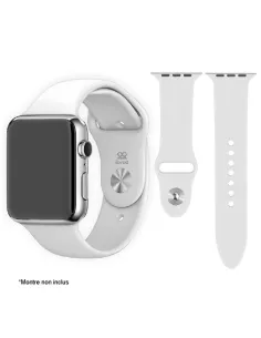 Bracelet Apple Watch 8, 7, 6, SE, 5, 4, 3 - SoftTouch - Blanc | Ibroz