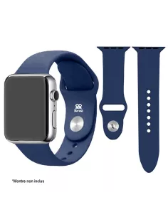 Bracelet Apple Watch 8, 7, 6, SE, 5, 4, 3 - SoftTouch - Bleu marine...