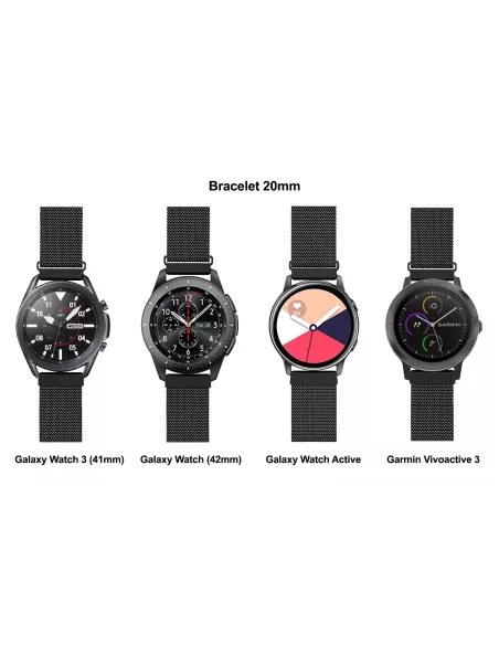 Milanese mesh steel bracelet with magnetic closure 20 and 2...