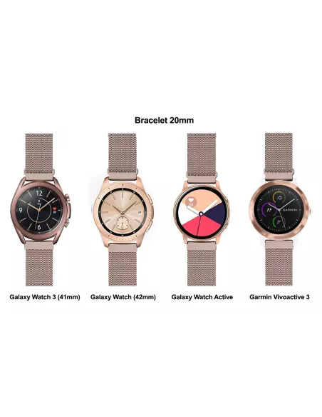 Samsung / Huawei Watch Stainless Steel Milanese Mesh Bracelet - Champagne ...
