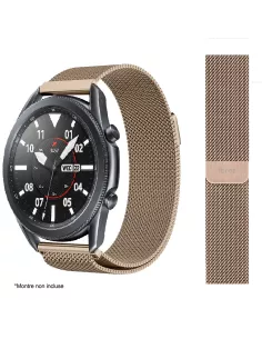 Bracelet maille milanaise acier Samsung / Huawei Watch - Champagne ...