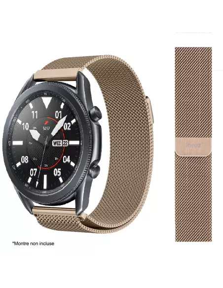 Bracelet maille milanaise acier Samsung / Huawei Watch - Champagne ...
