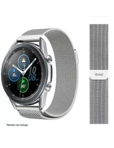 Bracelet acier maille milanaise Samsung / Huawei Watch - Silver | I...