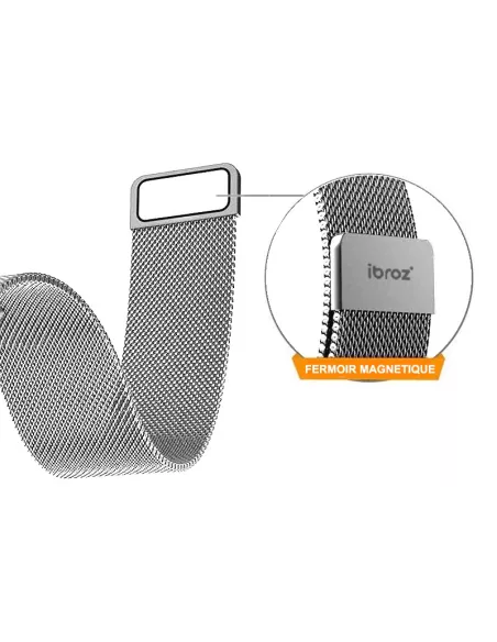 Milanese mesh steel bracelet Samsung / Huawei Watch - Silver | I...