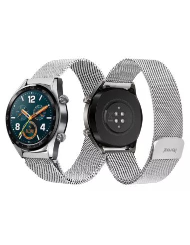 Bracelet acier maille milanaise Samsung / Huawei Watch - Silver | I...
