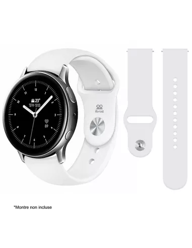 Bracelet SoftTouch Universel Samsung / Huawei - 20mm - Blanc | Ibroz