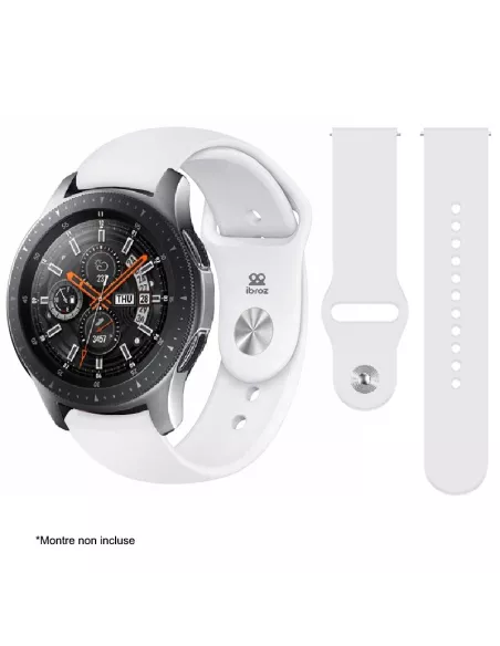 Bracelet SoftTouch Universel 22mm Samsung / Huawei - Blanc | Ibroz