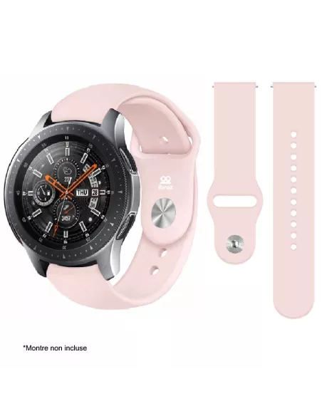 Bracelet SoftTouch Universel 22mm Samsung / Huawei - Rose | Ibroz