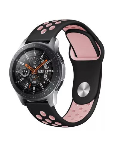 Bracelet Sport Universel Samsung Watch / Huawei Watch - Noir/Rose |...