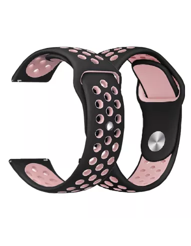 Bracelet Sport Universel Samsung Watch / Huawei Watch - Noir/Rose |...