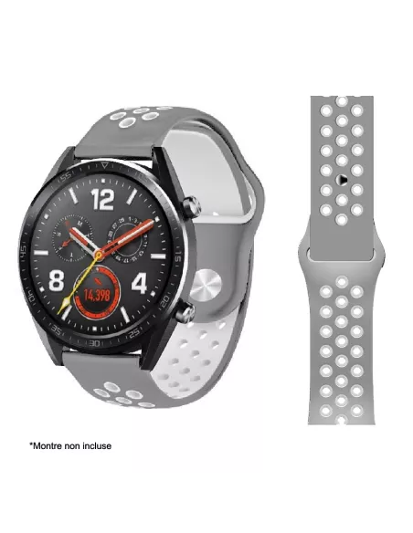 Universal Sport Wristband Samsung Watch / Huawei Watch - Grey/White ...