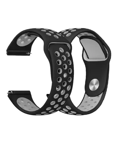 Bracelet Sport Universel Samsung Watch / Huawei Watch - Noir/Gris |...