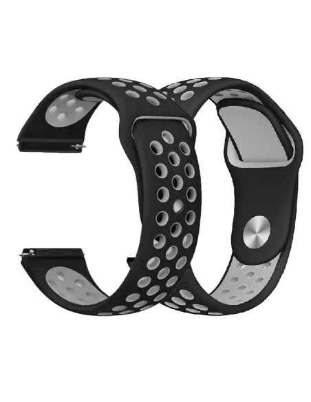 Bracelet Sport Universel Samsung Watch / Huawei Watch - Noir/Gris |...