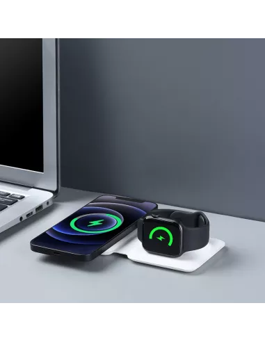 Chargeur pliable sans fil 15W pour Apple iPhone et Apple Watch | Ibroz