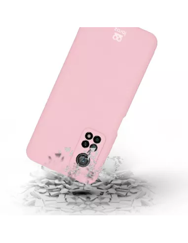 Xiaomi Mi 10T Pro Coque Liquid Silicone Soft Touch rose + Verre Tre...