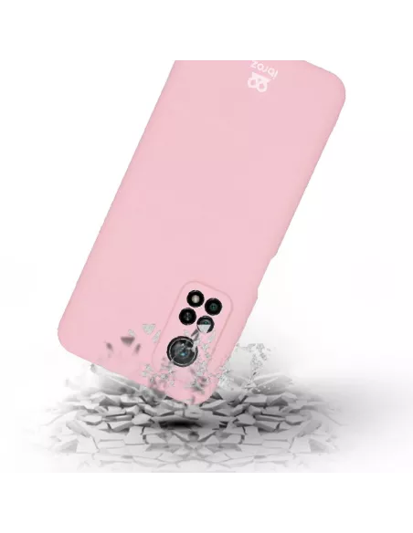 Xiaomi Mi 10T Pro Coque Liquid Silicone Soft Touch rose + Verre Tre...