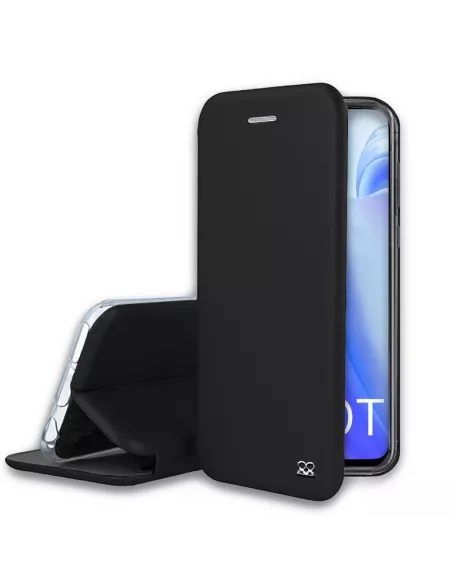 Xiaomi Mi 10T Etui Cuir Folio CLAM - Noir | Ibroz