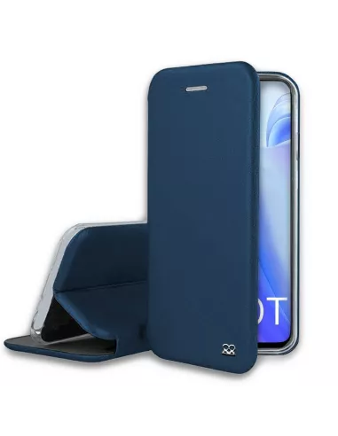 Xiaomi Mi 10T Leather Case Folio CLAM - Blue | Ibroz
