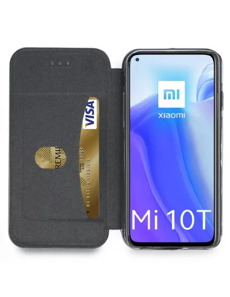 Xiaomi Mi 10T Leather Case Folio CLAM - Pink | Ibroz
