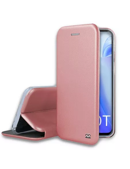 Xiaomi Mi 10T Leather Case Folio CLAM - Pink | Ibroz