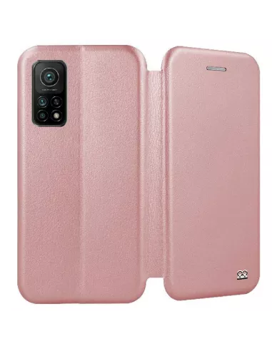 Xiaomi Mi 10T Leather Case Folio CLAM - Pink | Ibroz