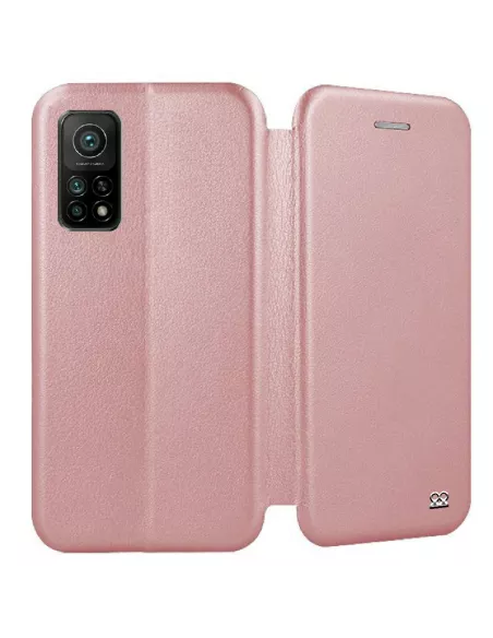 Xiaomi Mi 10T Leather Case Folio CLAM - Pink | Ibroz