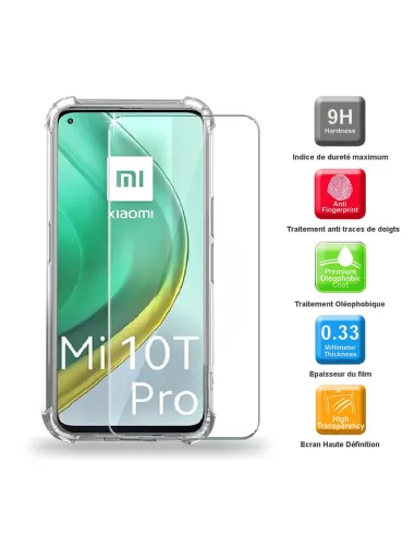 Xiaomi Mi 10T Pro Pack Shockproof Case + Screen Protector 9H | Ibroz