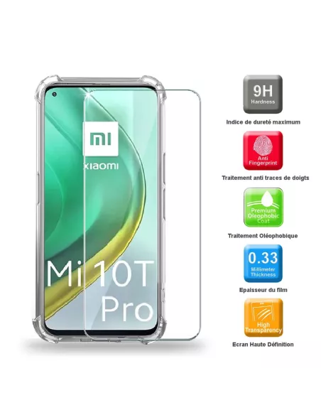 Xiaomi Mi 10T Pro Pack Shockproof Case + Screen Protector 9H | Ibroz