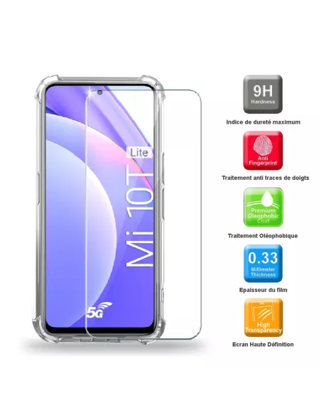 Xiaomi Mi 10T Lite Shockproof Case + Screen Protector Pack 9H | Ibroz