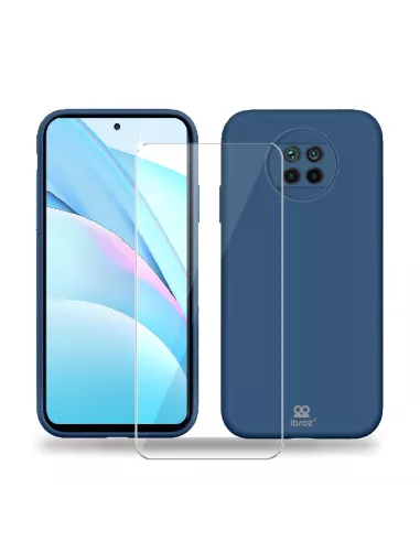 Xiaomi Mi 10T Lite Liquid Silicone Soft Touch Case blue + Tr...