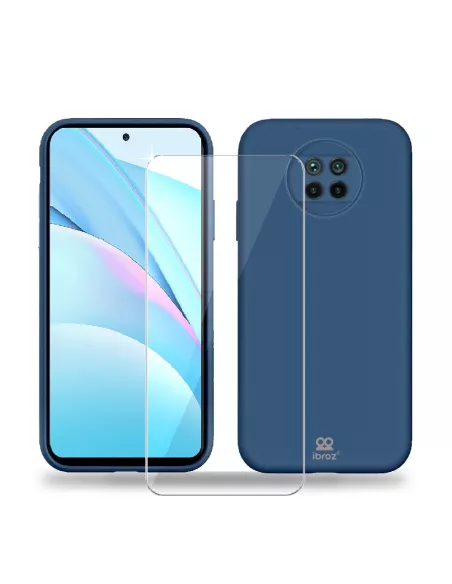 Xiaomi Mi 10T Lite Liquid Silicone Soft Touch Case blue + Tr...