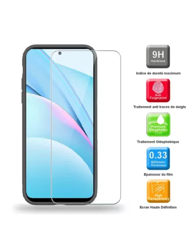 Xiaomi Mi 10T Lite Coque Liquid Silicone Soft Touch noir + Verre Tr...
