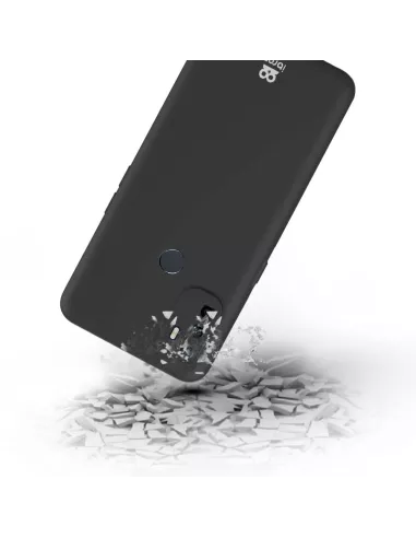Oppo A53s Coque Liquid Silicone + Verre Trempé 9H - Black | Ibroz