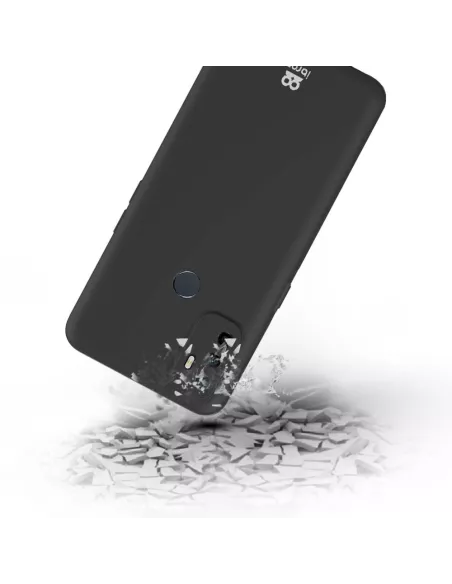 Oppo A53s Coque Liquid Silicone + Verre Trempé 9H - Black | Ibroz
