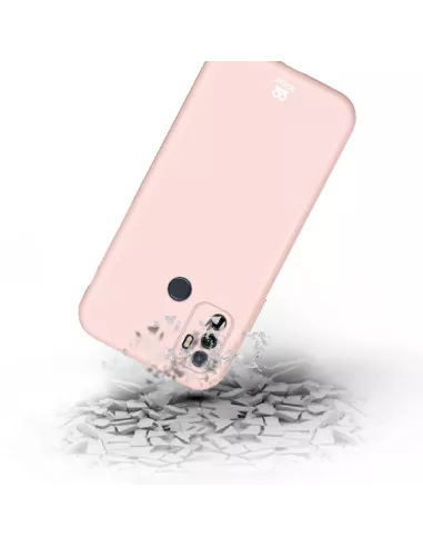 Oppo A53s Coque Liquid Silicone + Verre Trempé 9H - Rose | Ibroz