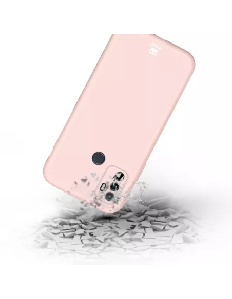 Oppo A53s Coque Liquid Silicone + Verre Trempé 9H - Rose | Ibroz