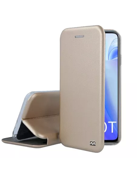 Xiaomi Mi 10T Leather Case Folio CLAM - Gold | Ibroz