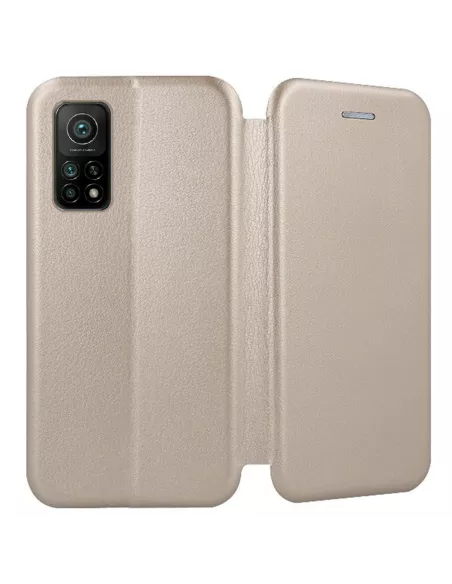 Xiaomi Mi 10T Leather Case Folio CLAM - Gold | Ibroz