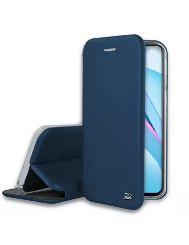Xiaomi Mi 10T Lite Etui Cuir Folio CLAM - Bleu | Ibroz