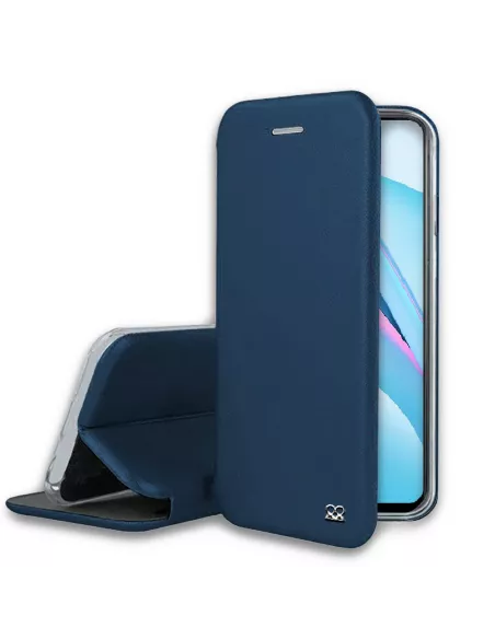Xiaomi Mi 10T Lite Etui Cuir Folio CLAM - Bleu | Ibroz
