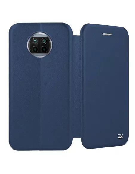 Xiaomi Mi 10T Lite Leather Case Folio CLAM - Blue | Ibroz