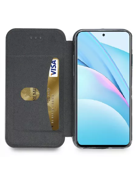 Xiaomi Mi 10T Lite Etui Cuir Folio CLAM - Rose Gold | Ibroz